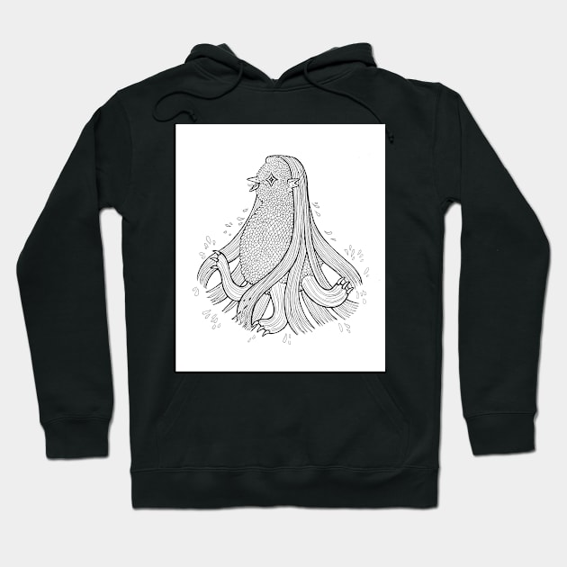 Amabie the Healer Yokai Hoodie by sadnettles